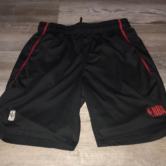 NBA black and red shorts size large - Picture 1 of 11
